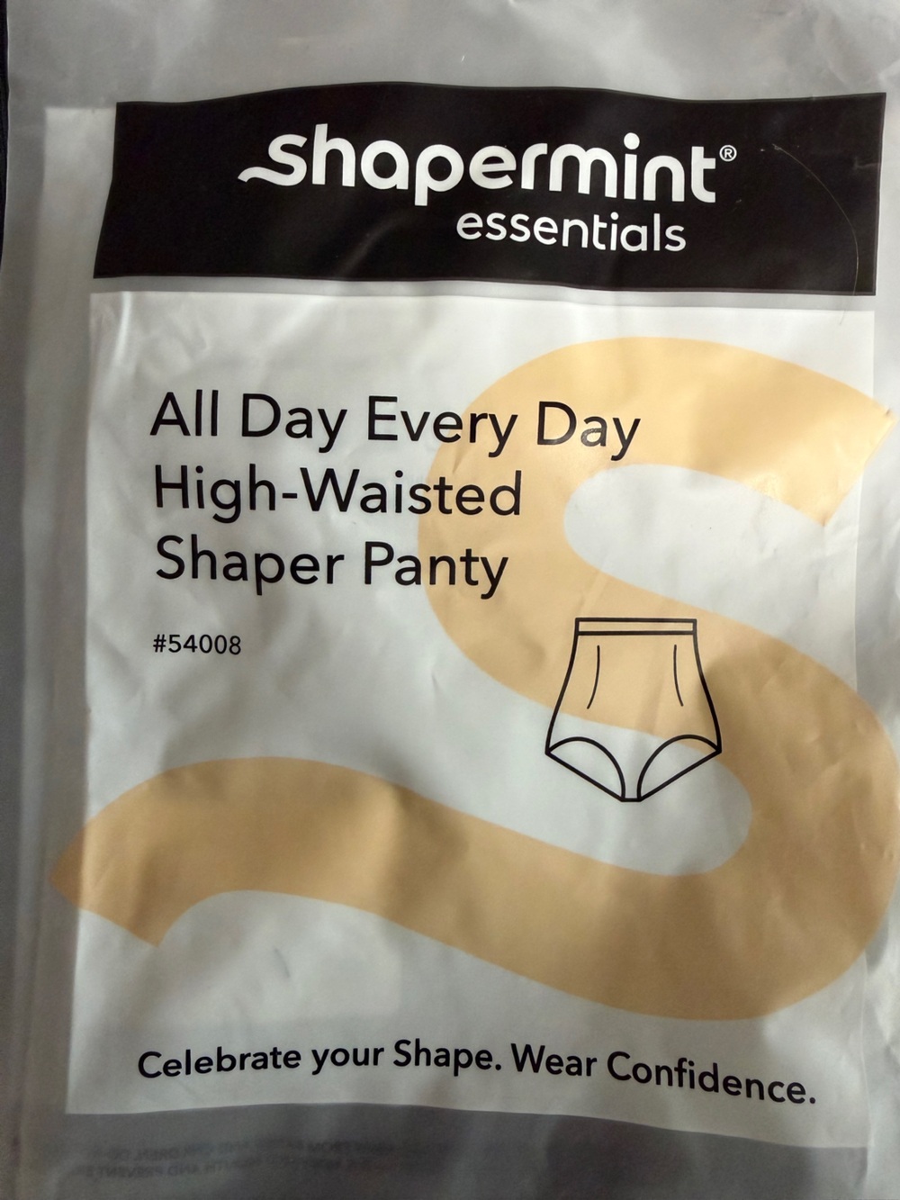 Shapermint Essentials All Day Every Day High-Waisted Shaper Panty - White & Gold